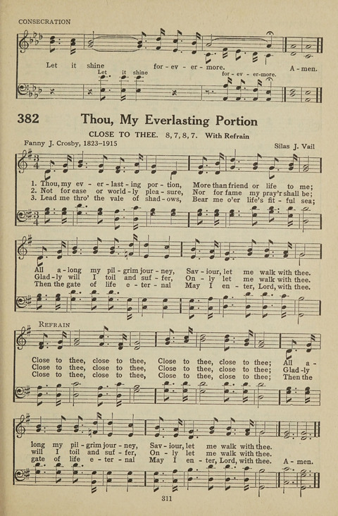 New Baptist Hymnal: containing standard and Gospel hymns and responsive readings page 311