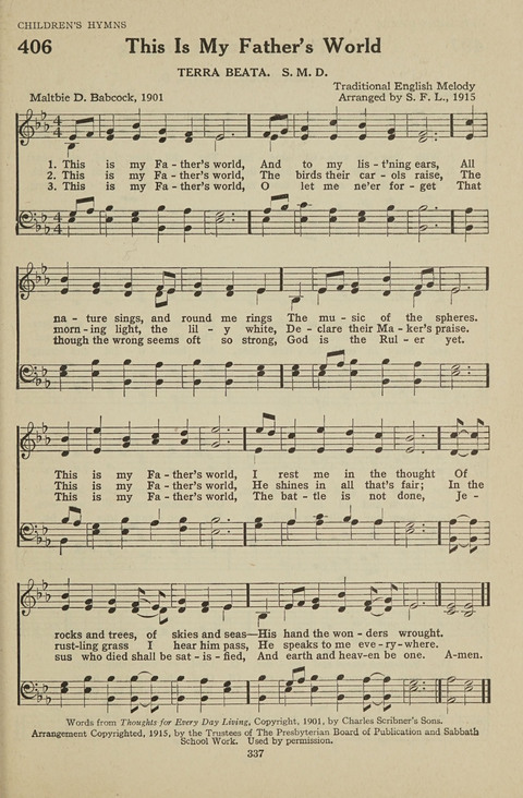 New Baptist Hymnal: containing standard and Gospel hymns and responsive readings page 337