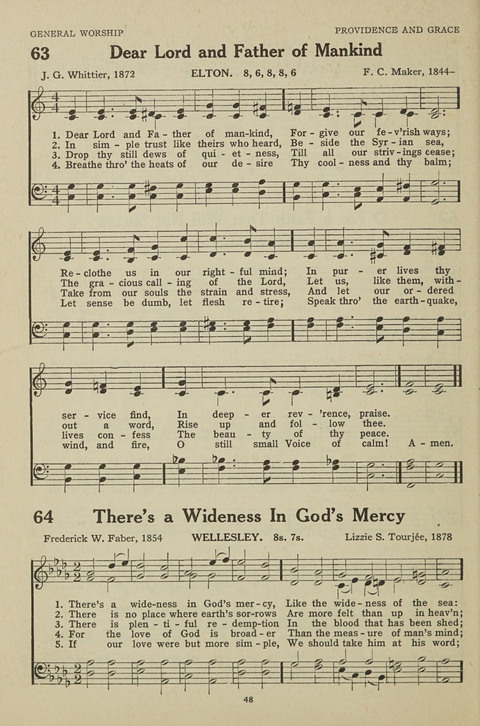 New Baptist Hymnal: containing standard and Gospel hymns and responsive readings page 48