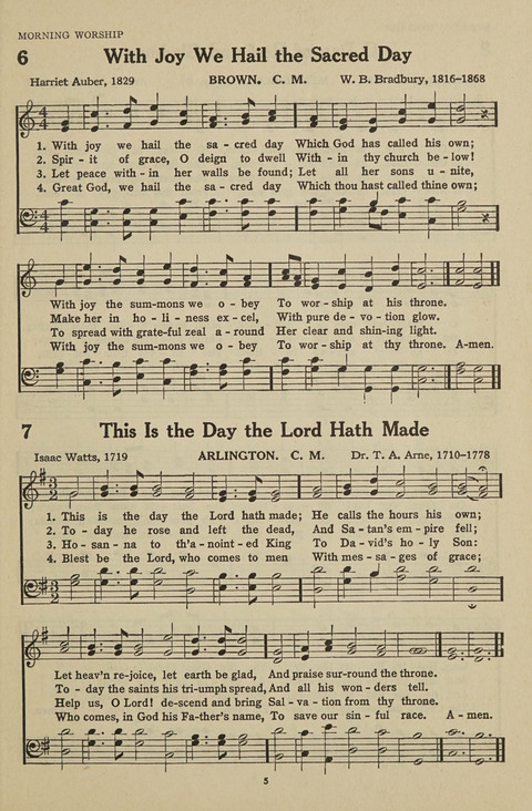 New Baptist Hymnal: containing standard and Gospel hymns and responsive readings page 5