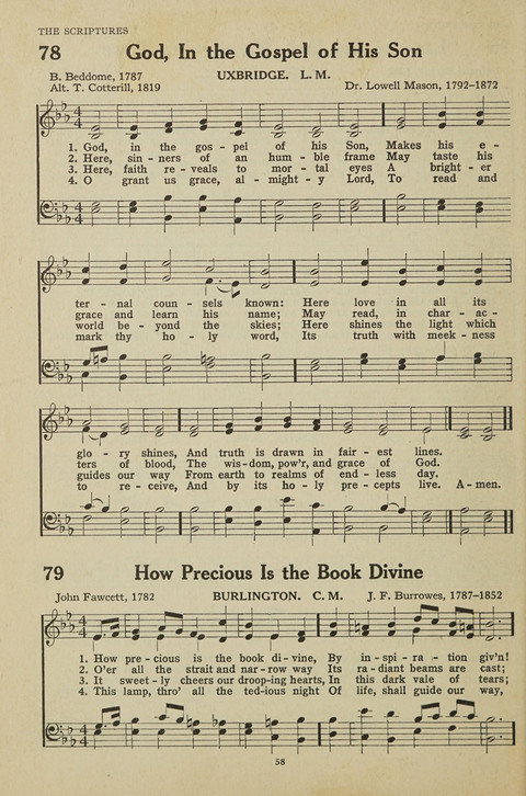 New Baptist Hymnal: containing standard and Gospel hymns and responsive readings page 58