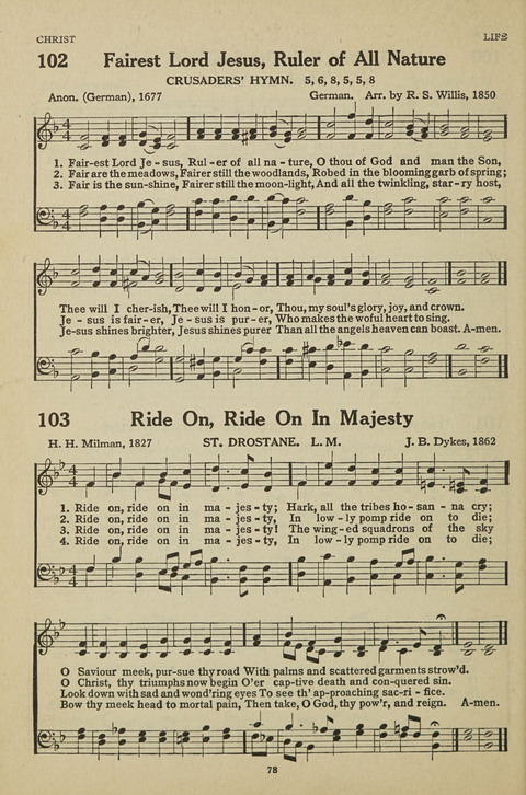 New Baptist Hymnal: containing standard and Gospel hymns and responsive readings page 78