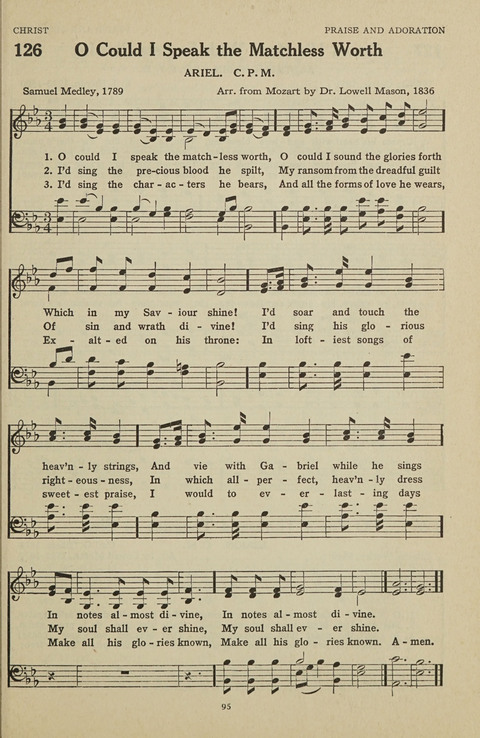 New Baptist Hymnal: containing standard and Gospel hymns and responsive readings page 95