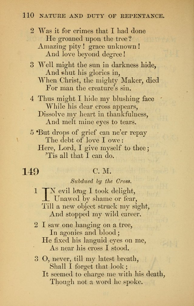 The New Baptist Psalmist and Tune Book: for churches and Sunday-schools page 110