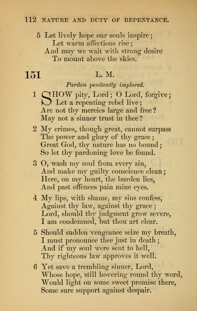 The New Baptist Psalmist and Tune Book: for churches and Sunday-schools page 112