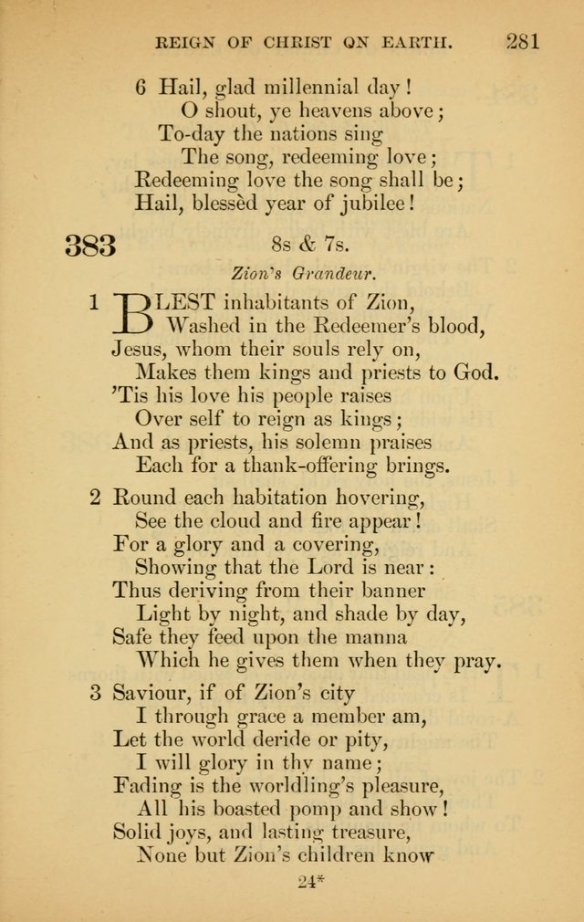 The New Baptist Psalmist and Tune Book: for churches and Sunday-schools page 281