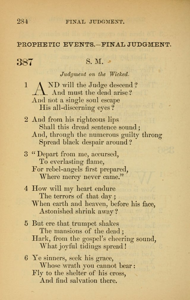 The New Baptist Psalmist and Tune Book: for churches and Sunday-schools page 284