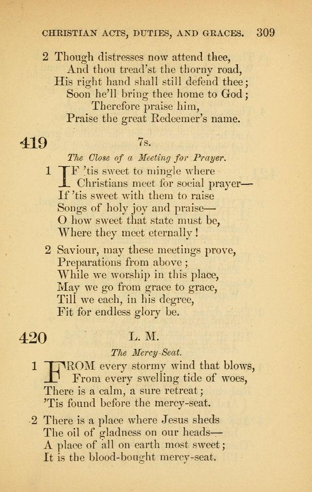 The New Baptist Psalmist and Tune Book: for churches and Sunday-schools page 309