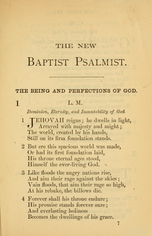 The New Baptist Psalmist and Tune Book: for churches and Sunday-schools page 7