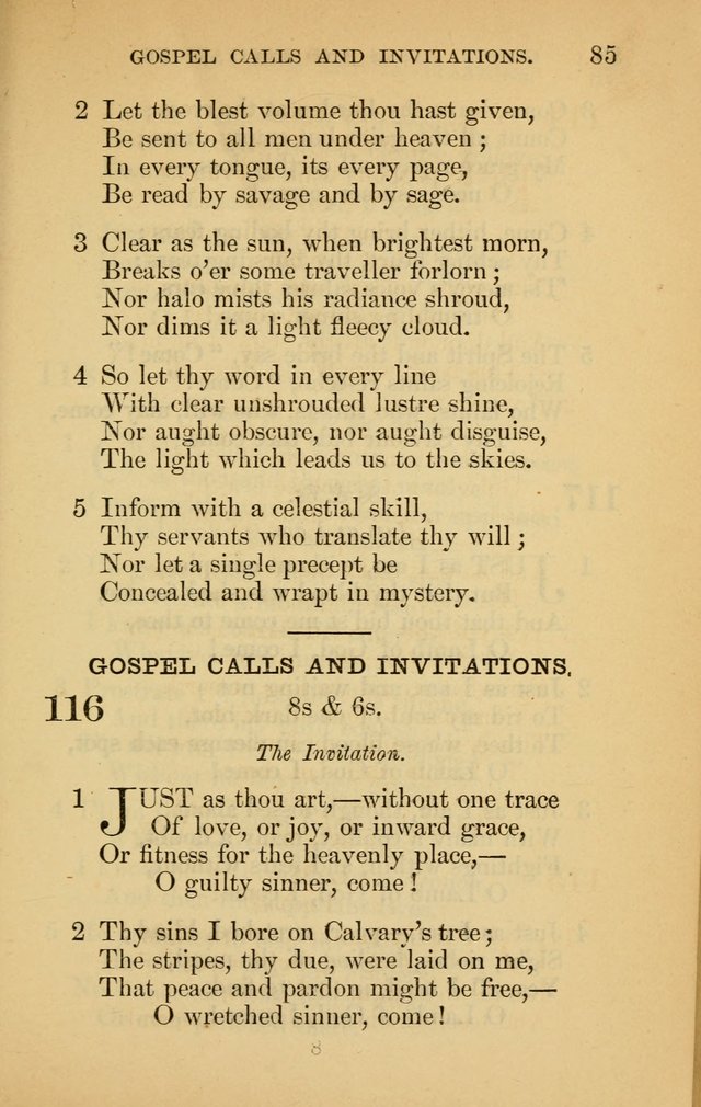 The New Baptist Psalmist and Tune Book: for churches and Sunday-schools page 85