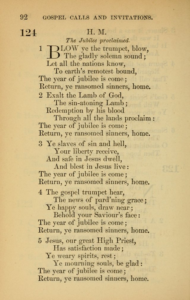 The New Baptist Psalmist and Tune Book: for churches and Sunday-schools page 92