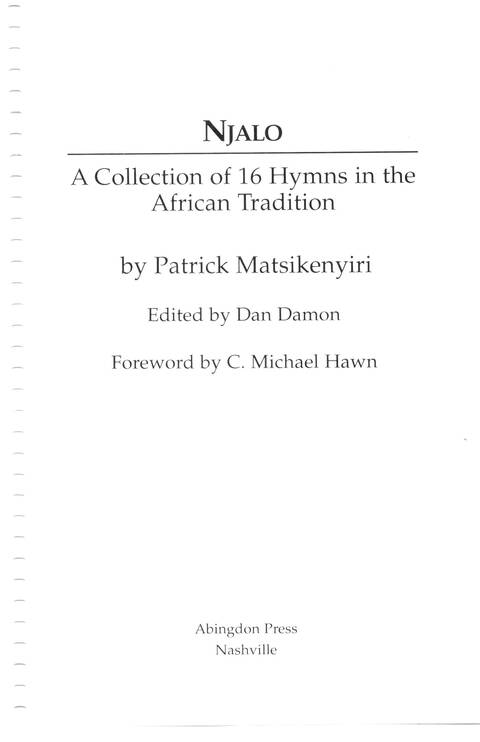 Njalo: a collection of 16 hymns in the African tradition page 1