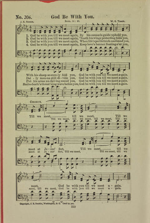 The New Christian Hymn Book: A collection of hymns and tunes for use in Christian worship page 210
