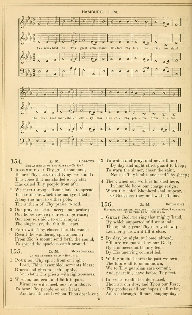 The New Congregational Hymn and Tune Book, for Public, Social and Private  Worship page 61