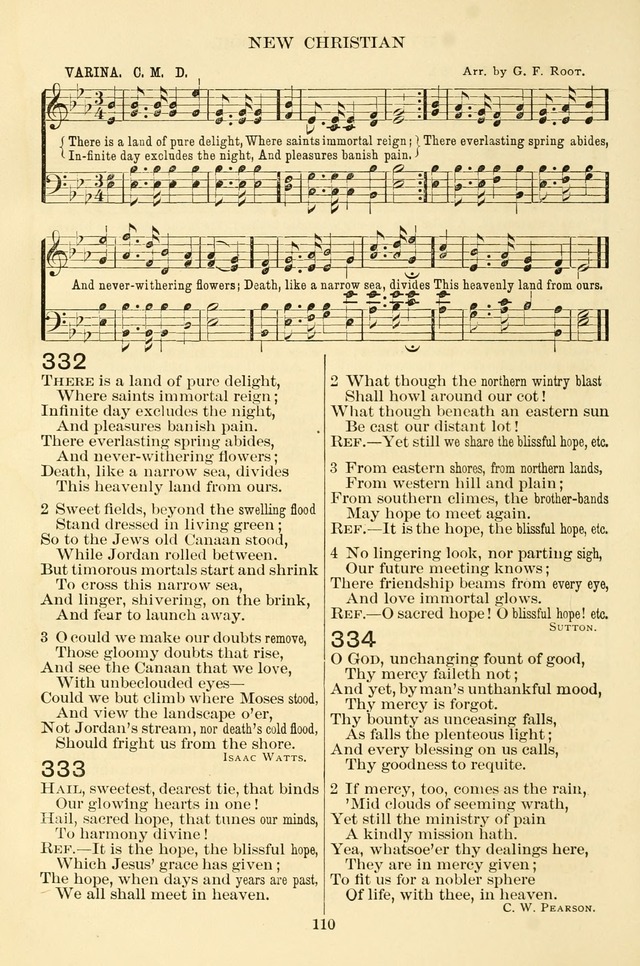 New Christian Hymn and Tune Book page 110