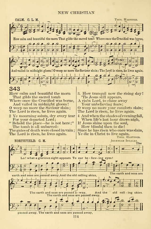 New Christian Hymn and Tune Book page 114