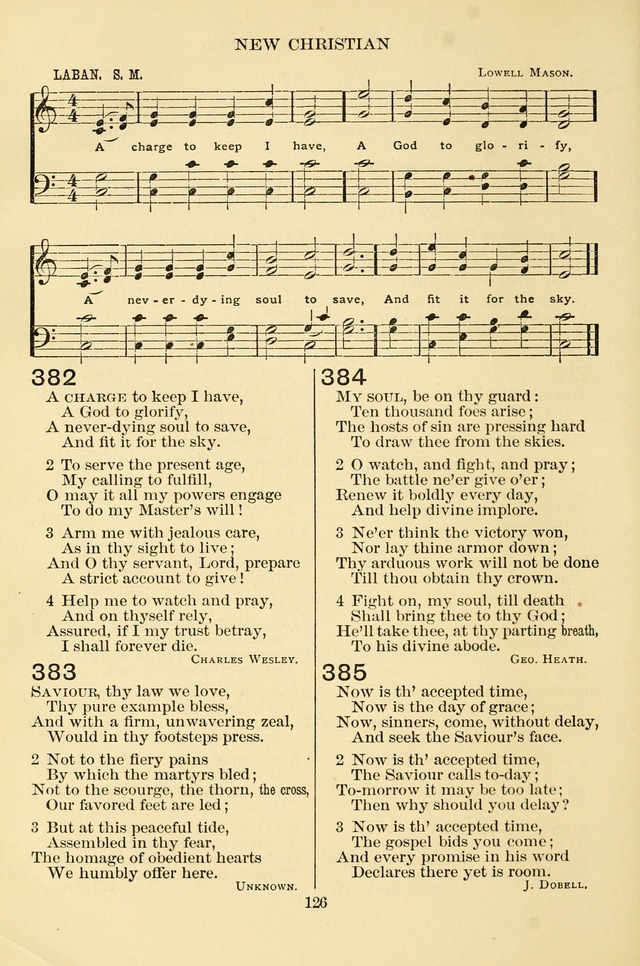 New Christian Hymn and Tune Book page 126