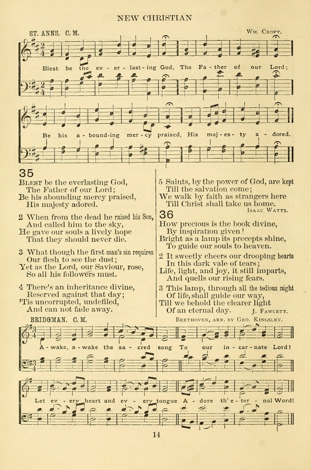 New Christian Hymn and Tune Book page 14