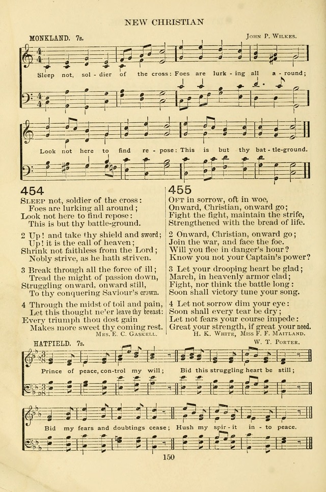 New Christian Hymn and Tune Book page 150