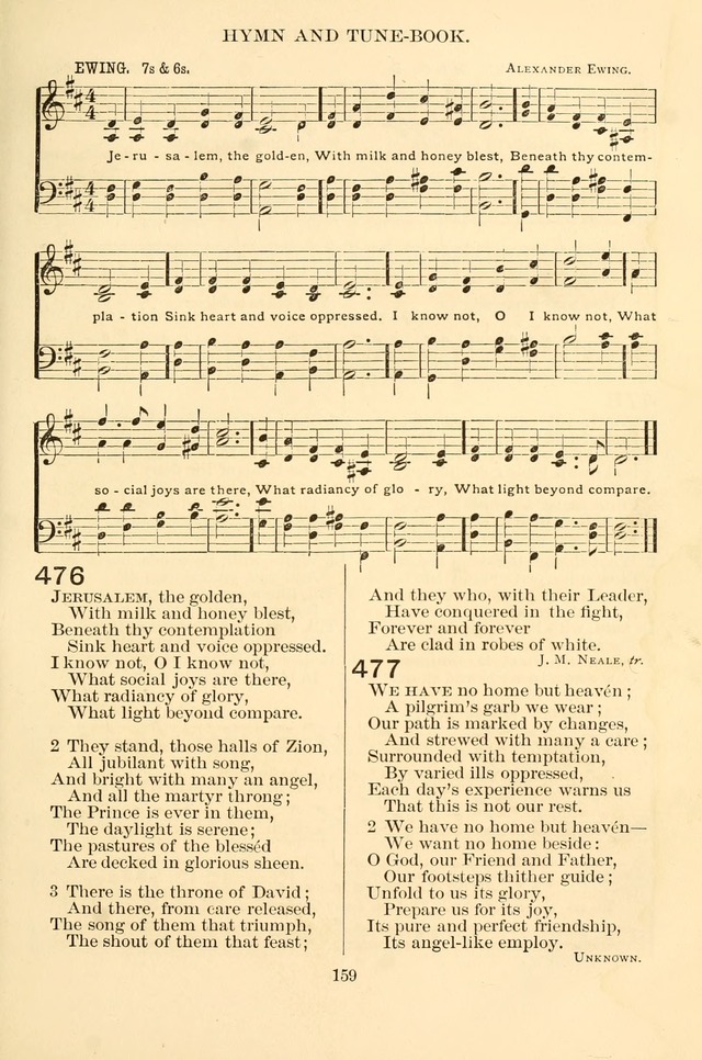 New Christian Hymn and Tune Book page 159