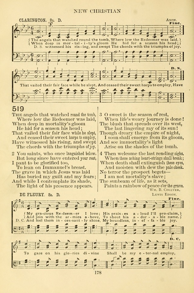 New Christian Hymn and Tune Book page 178