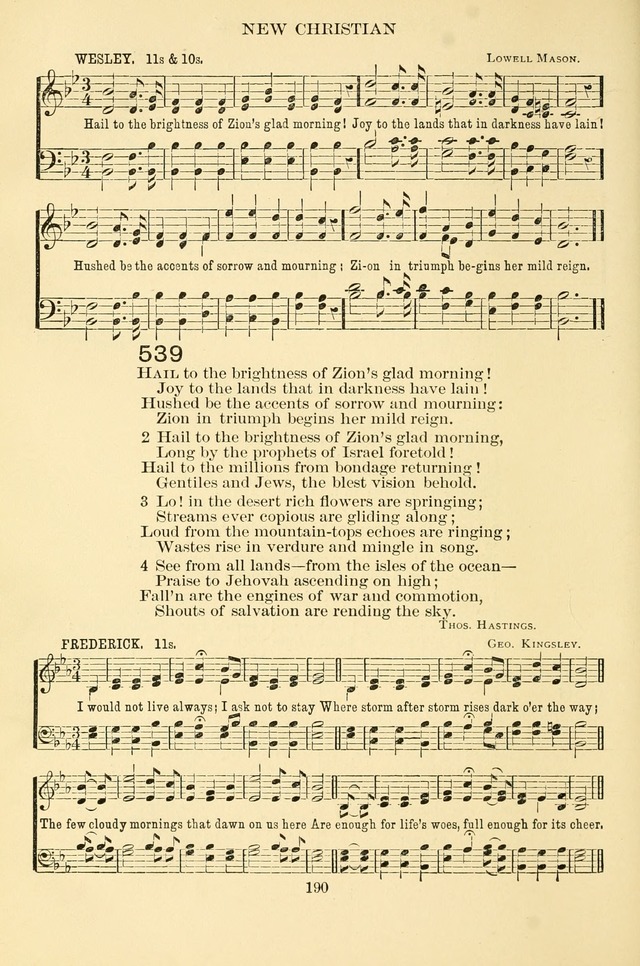 New Christian Hymn and Tune Book page 190