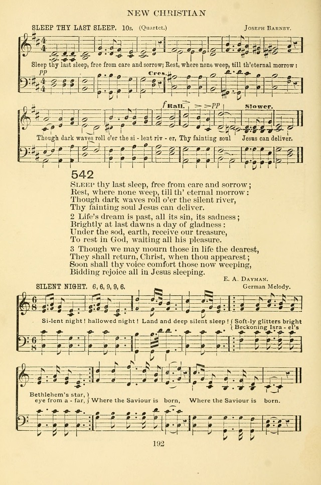 New Christian Hymn and Tune Book page 192