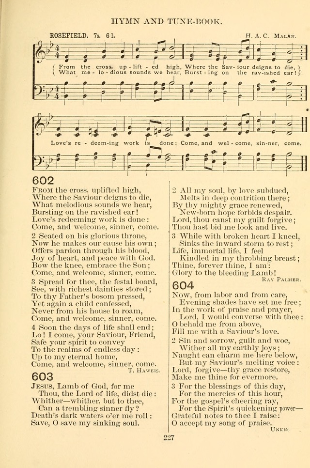 New Christian Hymn and Tune Book page 227