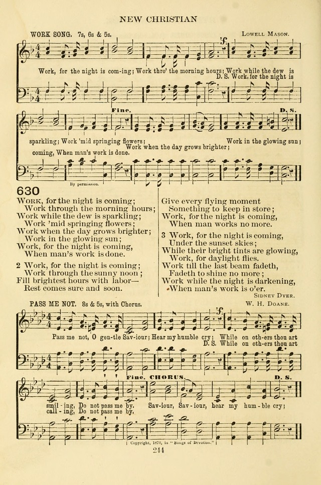 New Christian Hymn and Tune Book page 244