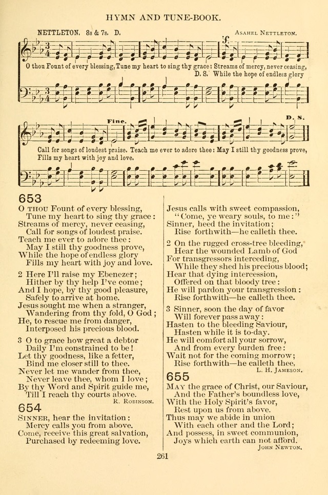 New Christian Hymn and Tune Book page 261