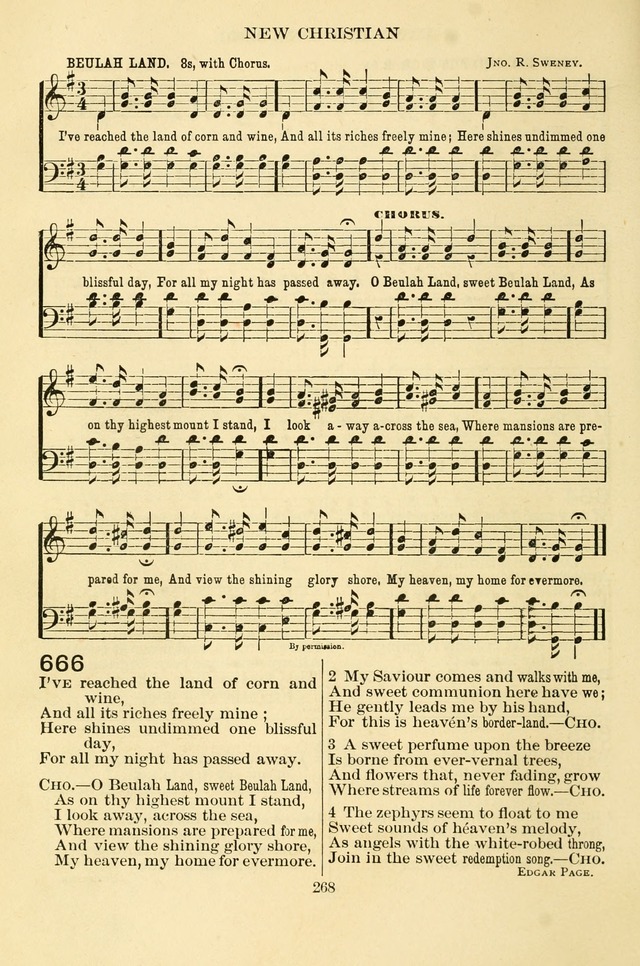 New Christian Hymn and Tune Book page 268