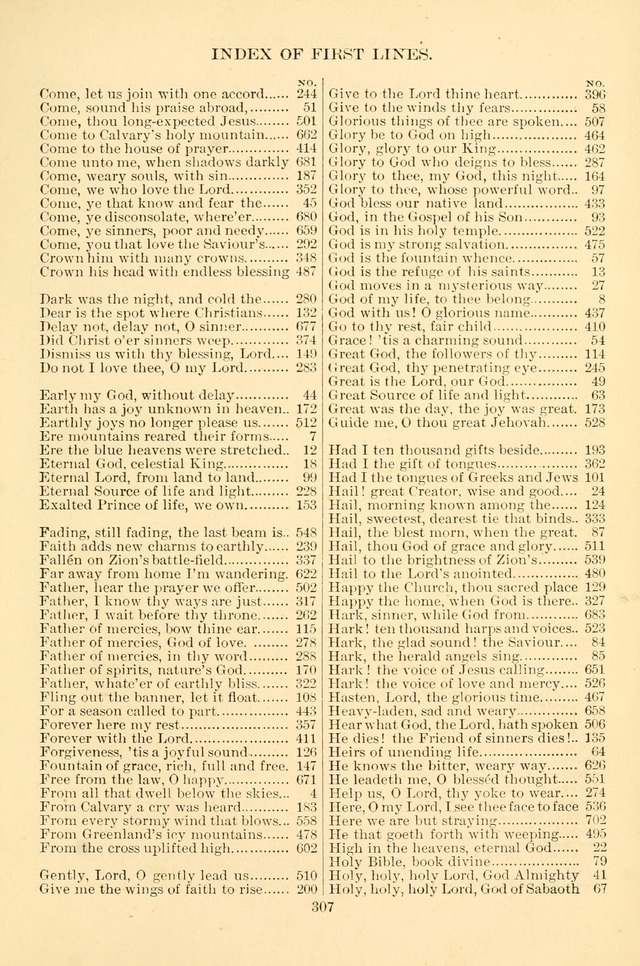 New Christian Hymn and Tune Book page 307