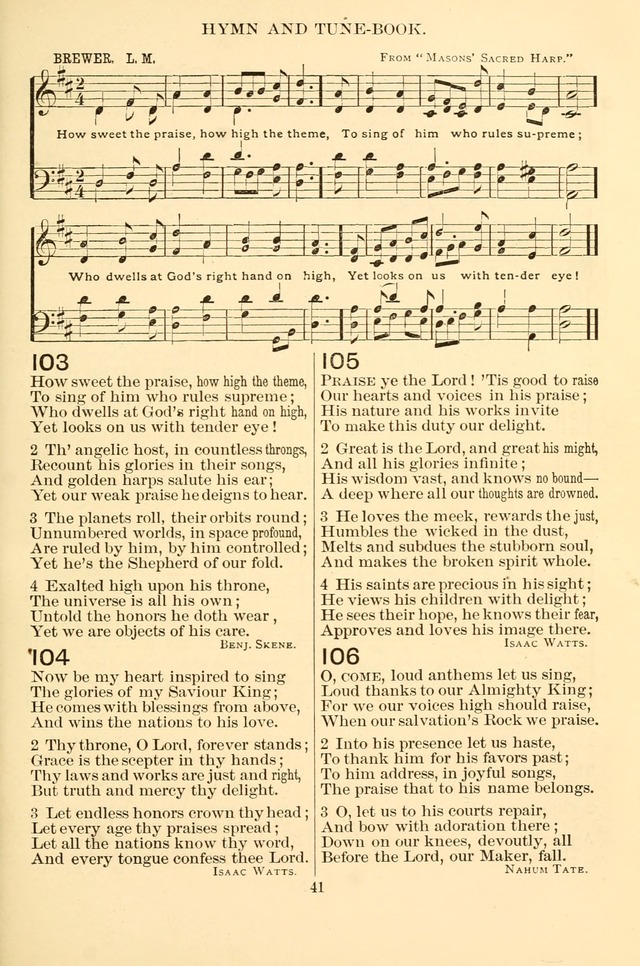 New Christian Hymn and Tune Book page 41