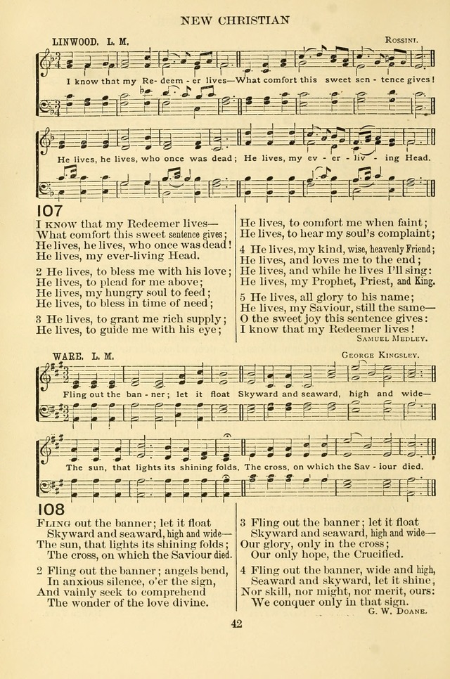 New Christian Hymn and Tune Book page 42