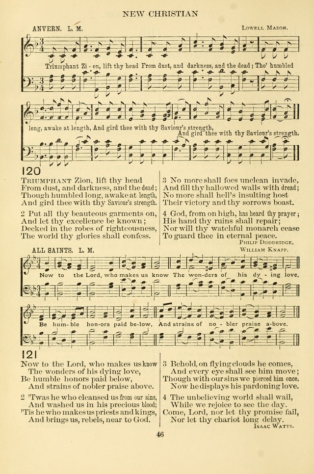 New Christian Hymn and Tune Book page 46