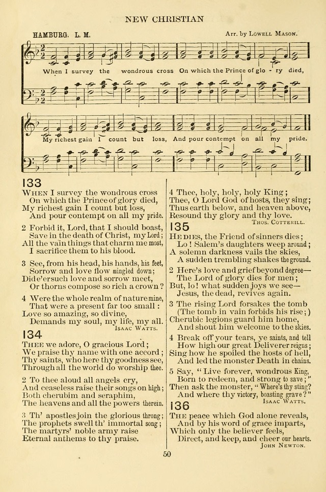 New Christian Hymn and Tune Book page 50