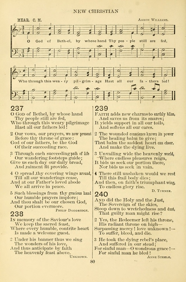 New Christian Hymn and Tune Book page 80