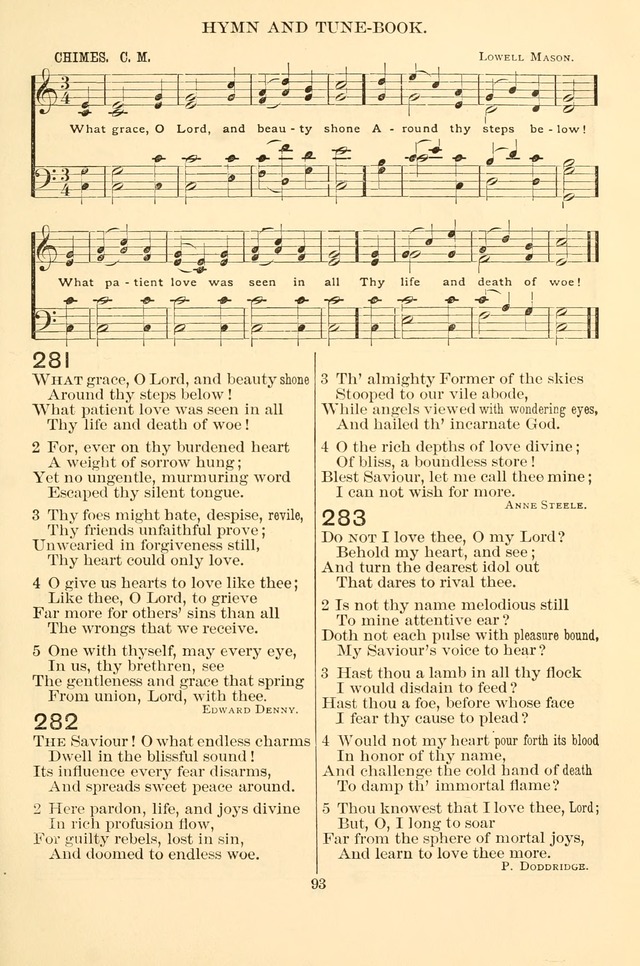 New Christian Hymn and Tune Book page 93