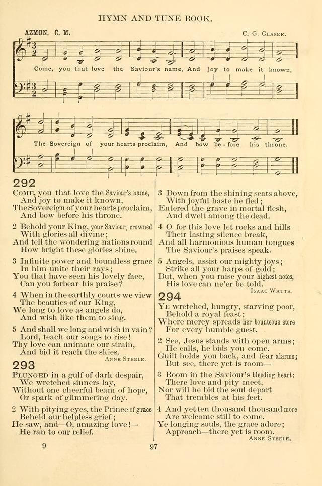 New Christian Hymn and Tune Book page 97