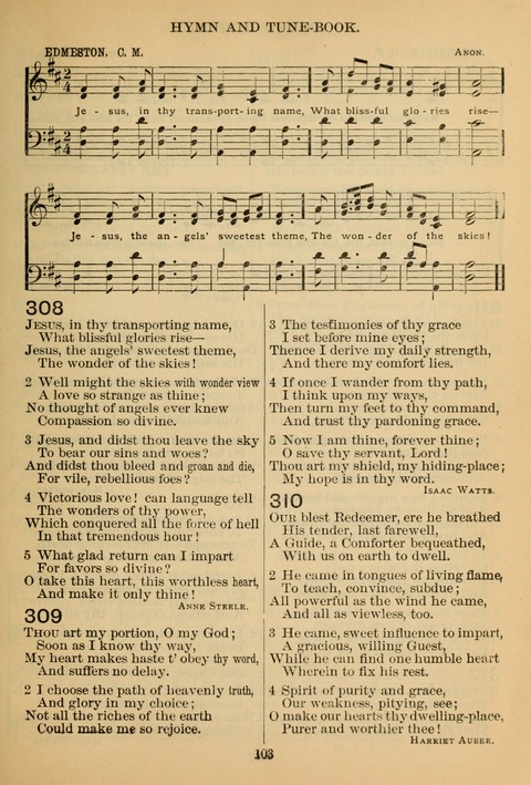 New Christian Hymn and Tune Book page 102