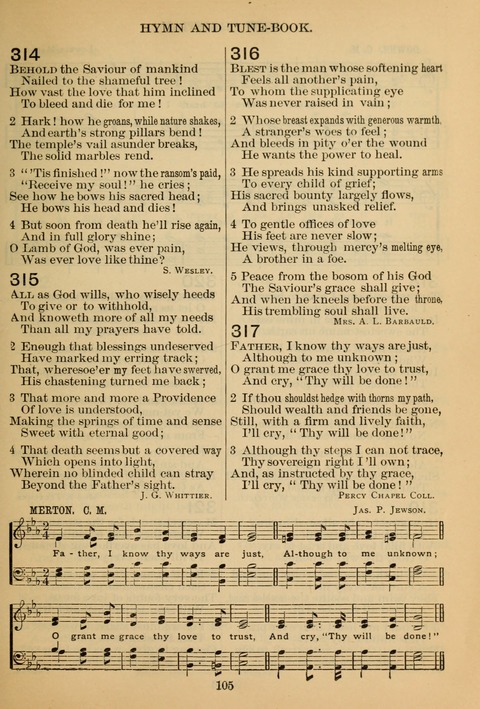 New Christian Hymn and Tune Book page 104