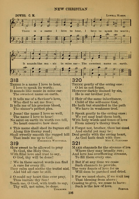 New Christian Hymn and Tune Book page 105