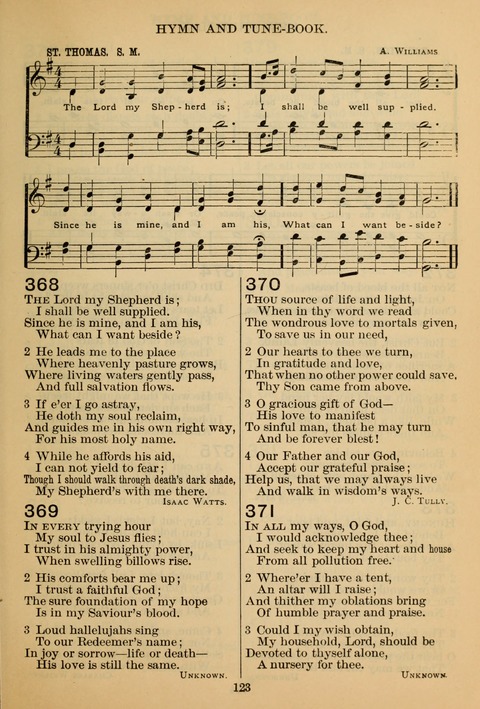 New Christian Hymn and Tune Book page 122