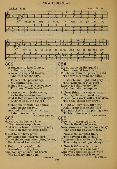 New Christian Hymn and Tune Book page 125