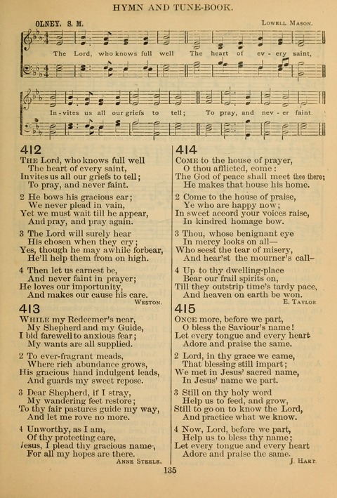 New Christian Hymn and Tune Book page 134