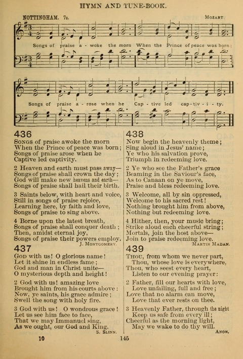 New Christian Hymn and Tune Book page 144