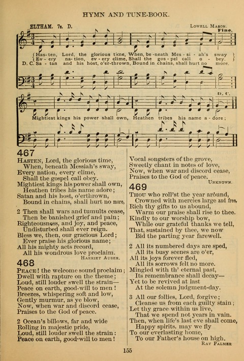 New Christian Hymn and Tune Book page 154