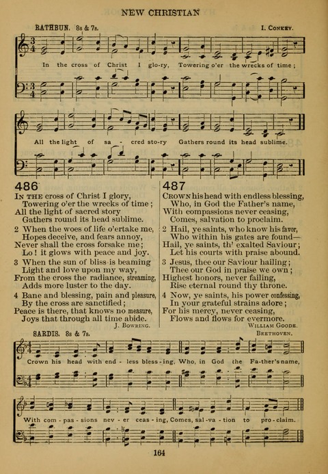 New Christian Hymn and Tune Book page 163