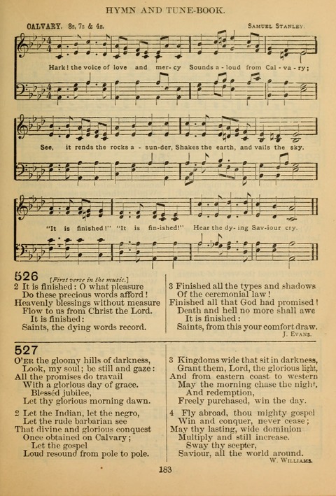 New Christian Hymn and Tune Book page 182