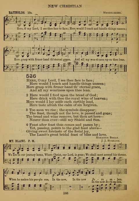 New Christian Hymn and Tune Book page 187